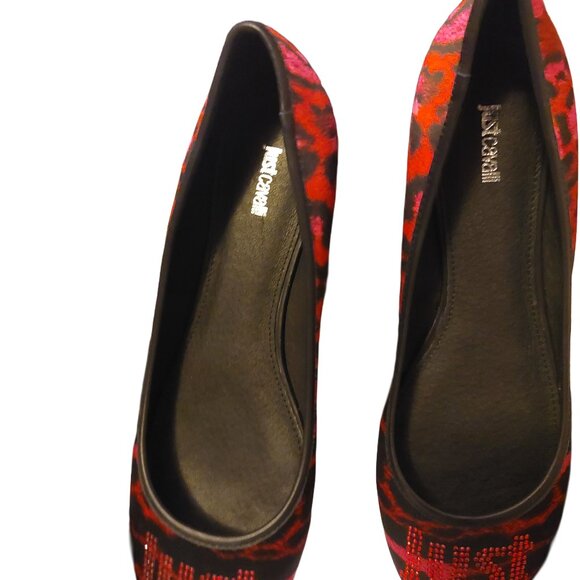 𝅺Just Cavalli Ballerina Flats Sz 41 Narrow Width A1 NWT - Picture 4 of 12